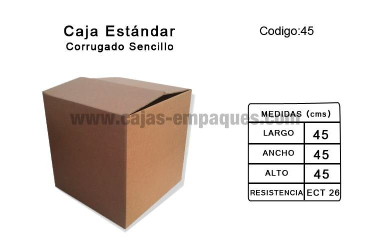 Caja estándar 45 × 45 × 45 cm