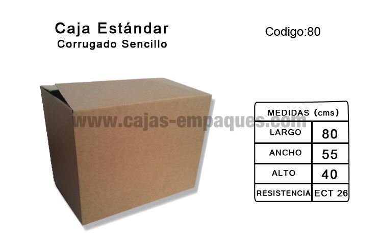 Caja estándar 80 × 55 × 40 cm